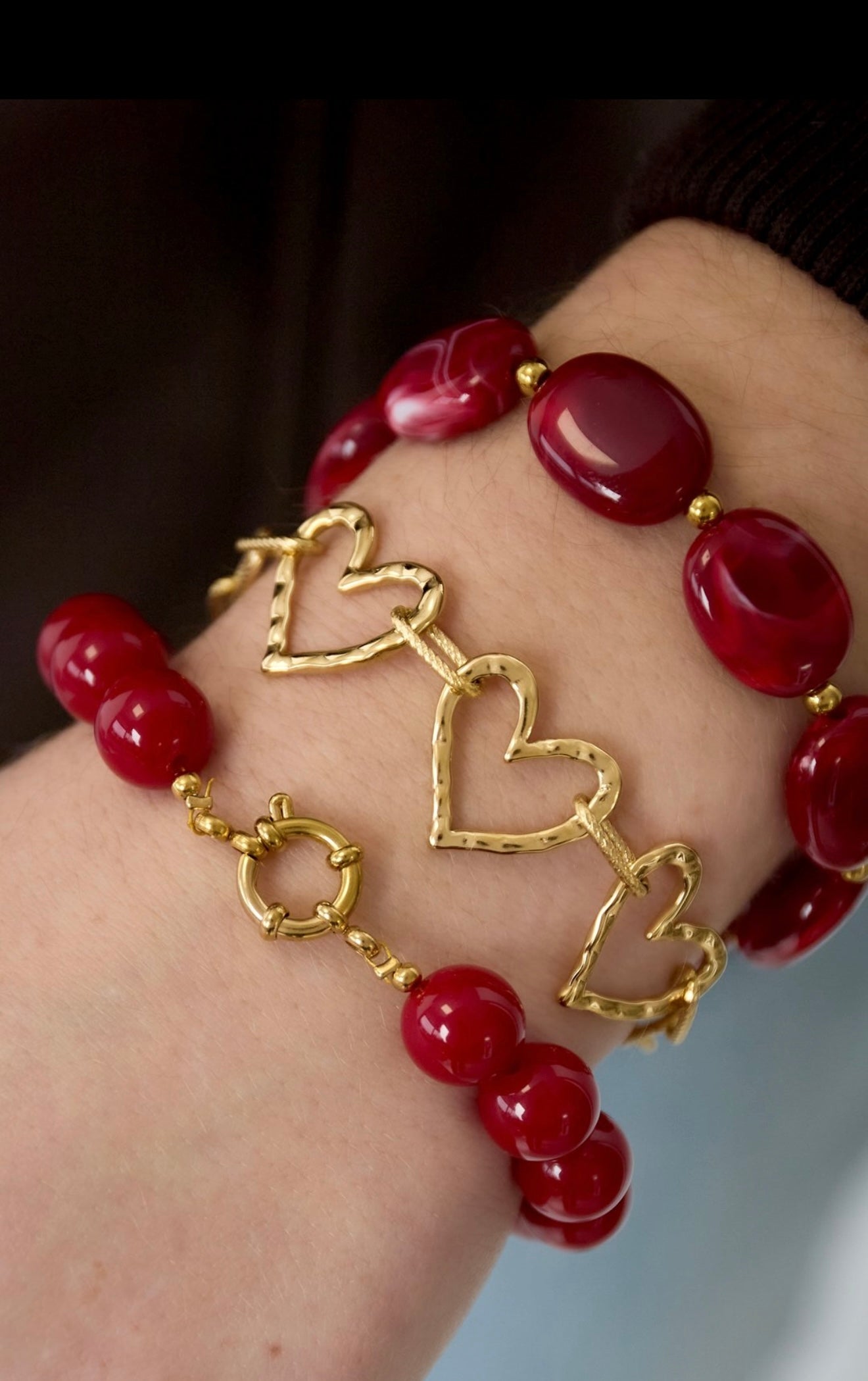 Herzketten-Armband