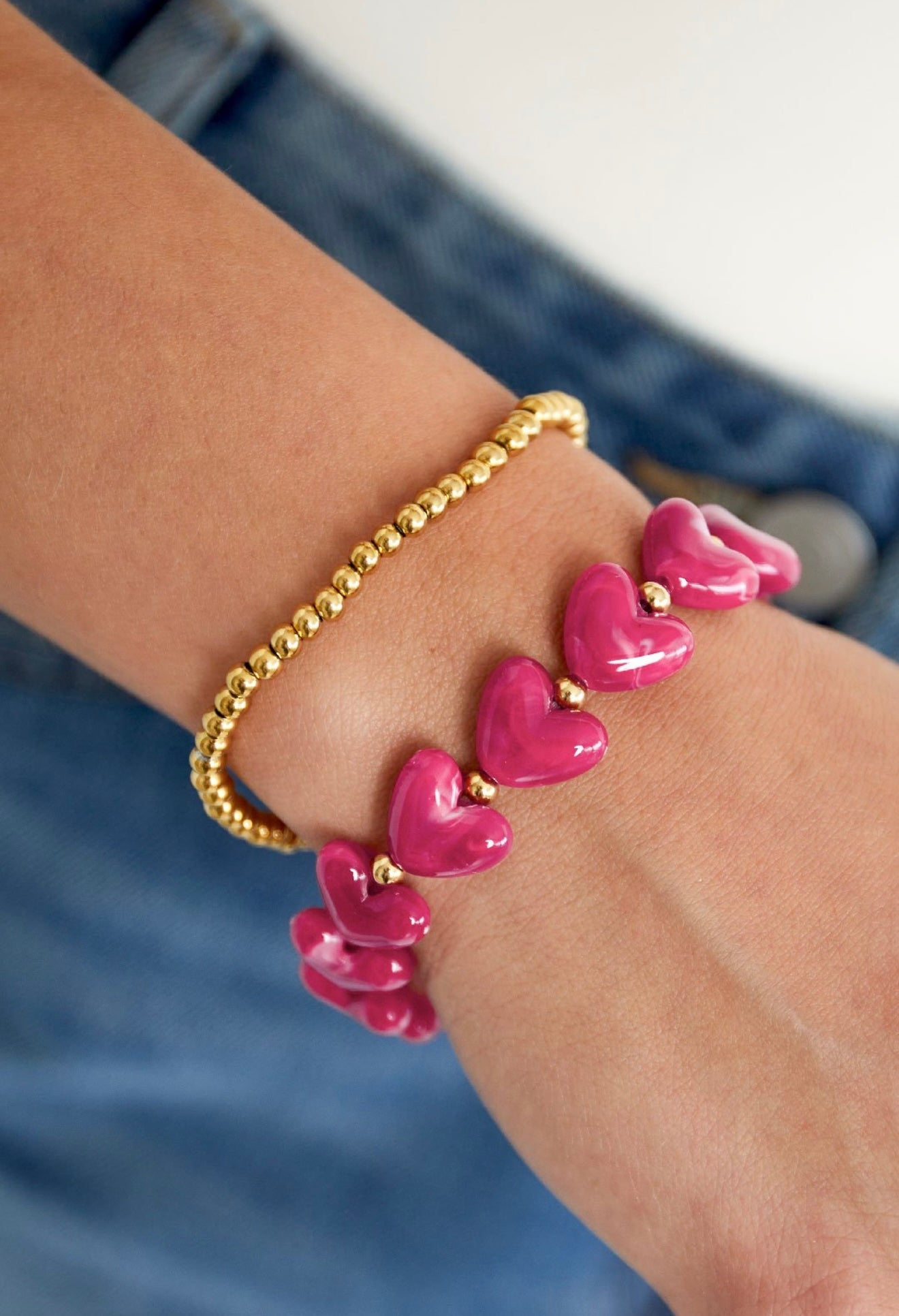 Herzperlen-Armband