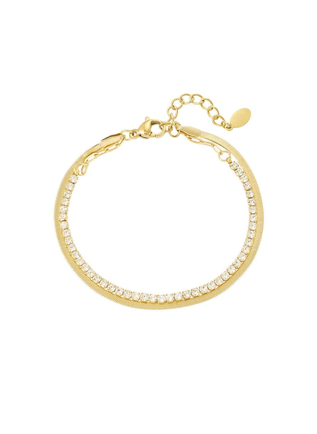 Doppeltes Armband mit Steinchen