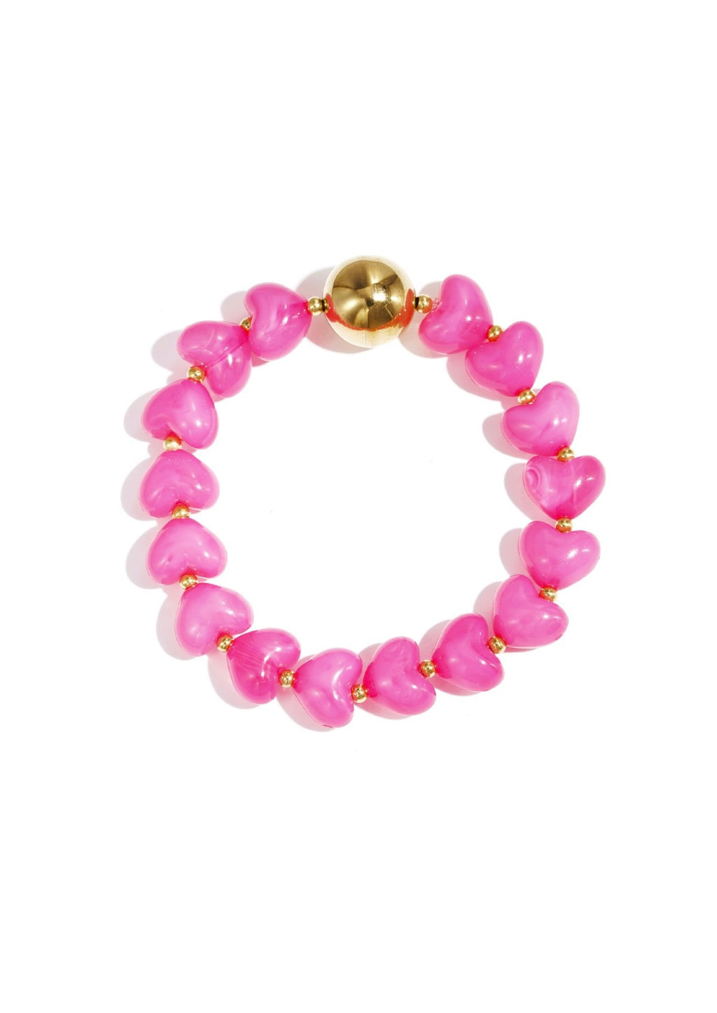 Herzperlen Armband - Gold