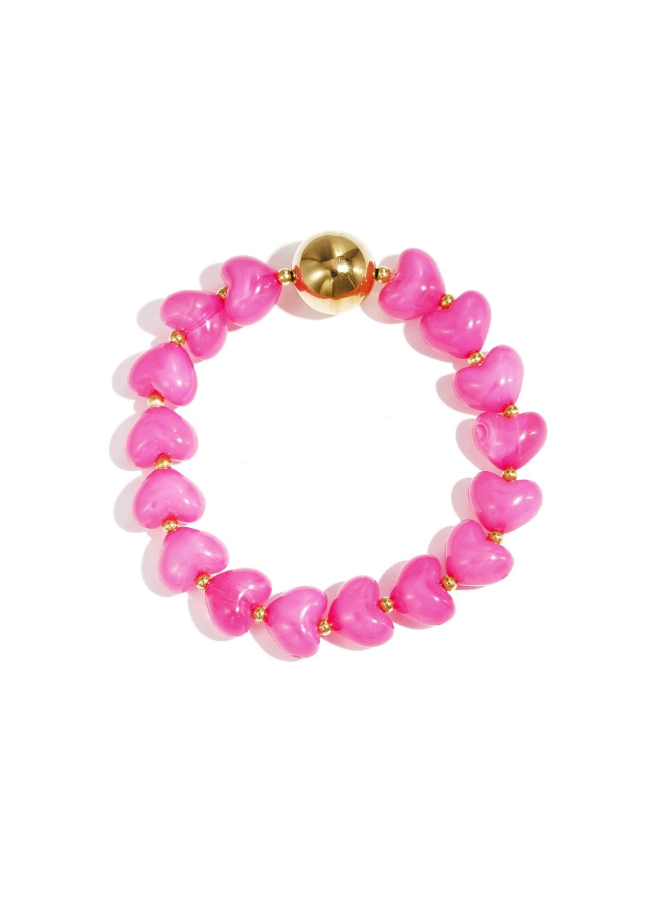 Herzperlen Armband - Gold