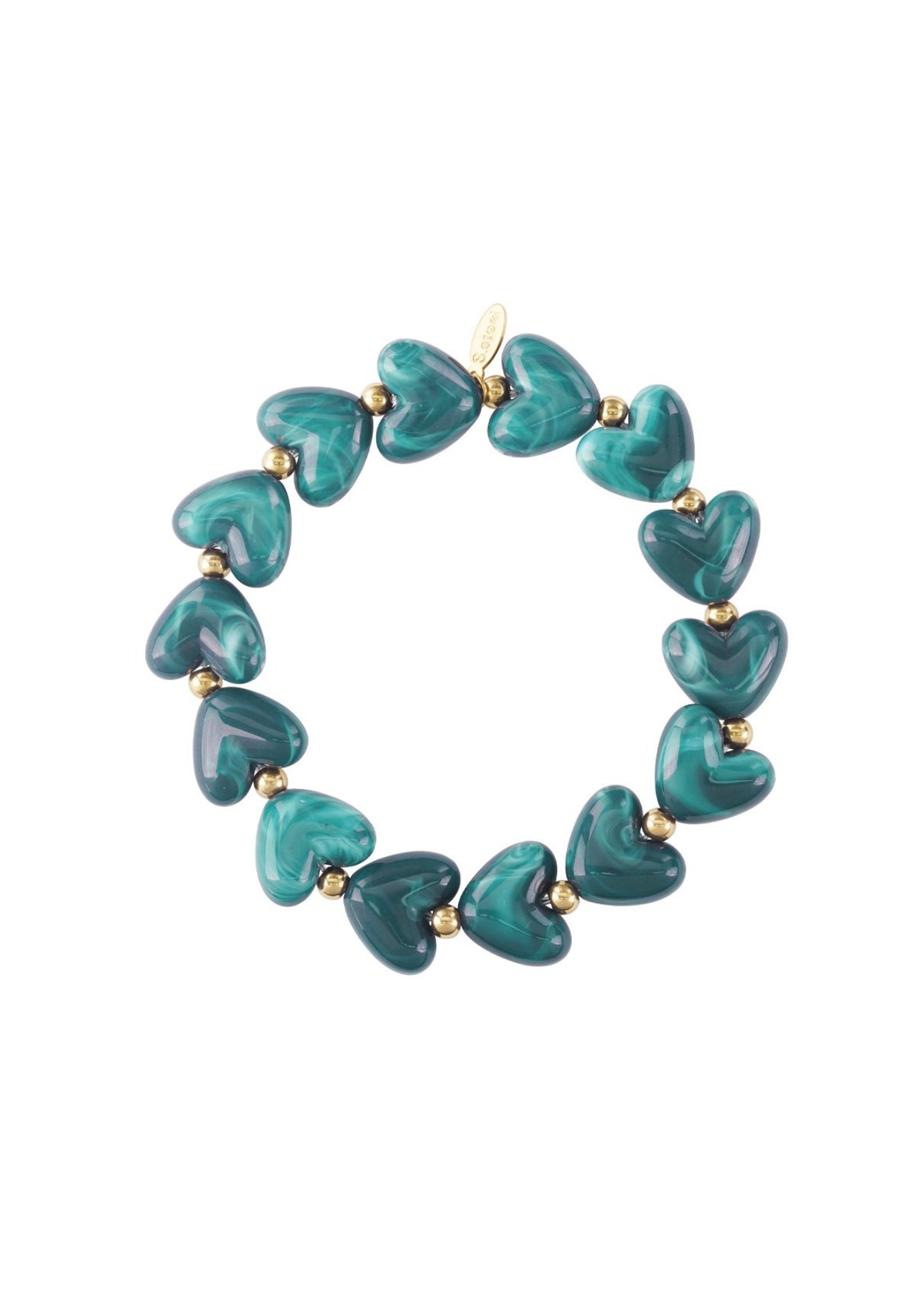 Herzperlenarmband - Marble