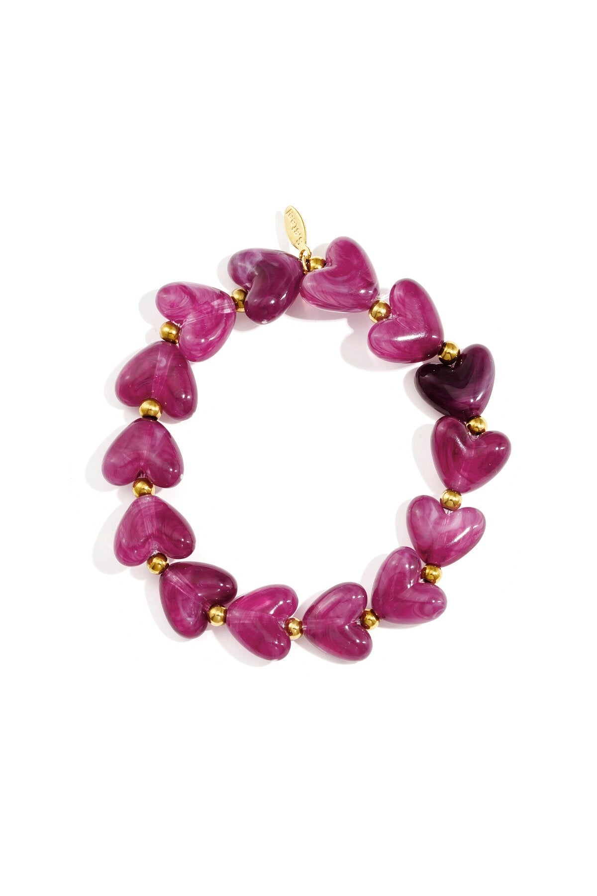 Herzperlen-Armband marble