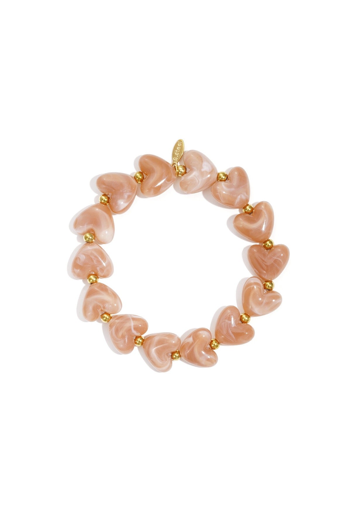 Herzperlen-Armband marble